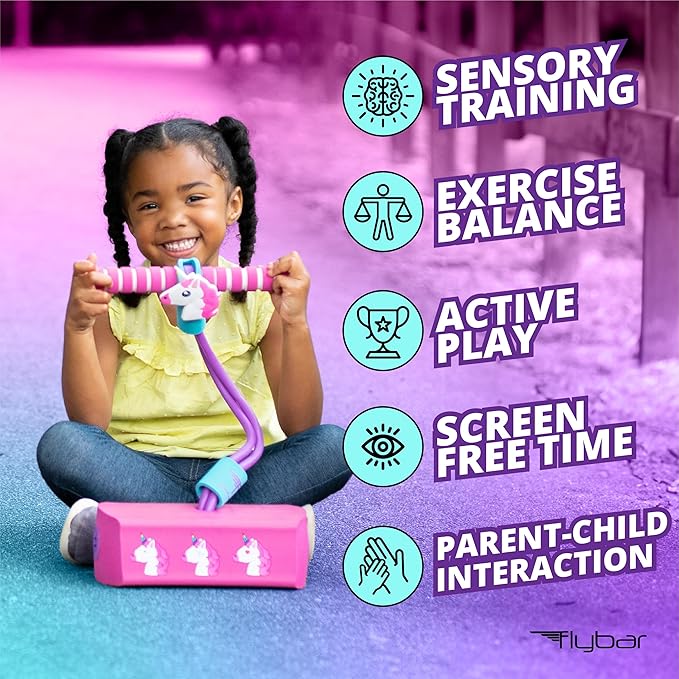 Flybar My First Foam Pogo Jumper for Kids Fun and Safe Pogo Stick for Toddlers, Durable Foam and Bungee Jumper for Ages 3 and up, Supports up to 250lbs