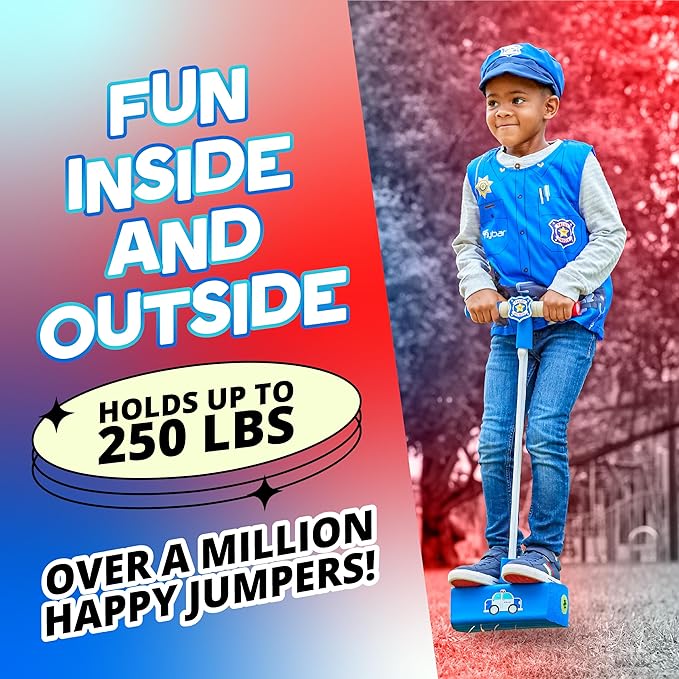 Flybar My First Foam Pogo Jumper for Kids Fun and Safe Pogo Stick for Toddlers, Durable Foam and Bungee Jumper for Ages 3 and up, Supports up to 250lbs